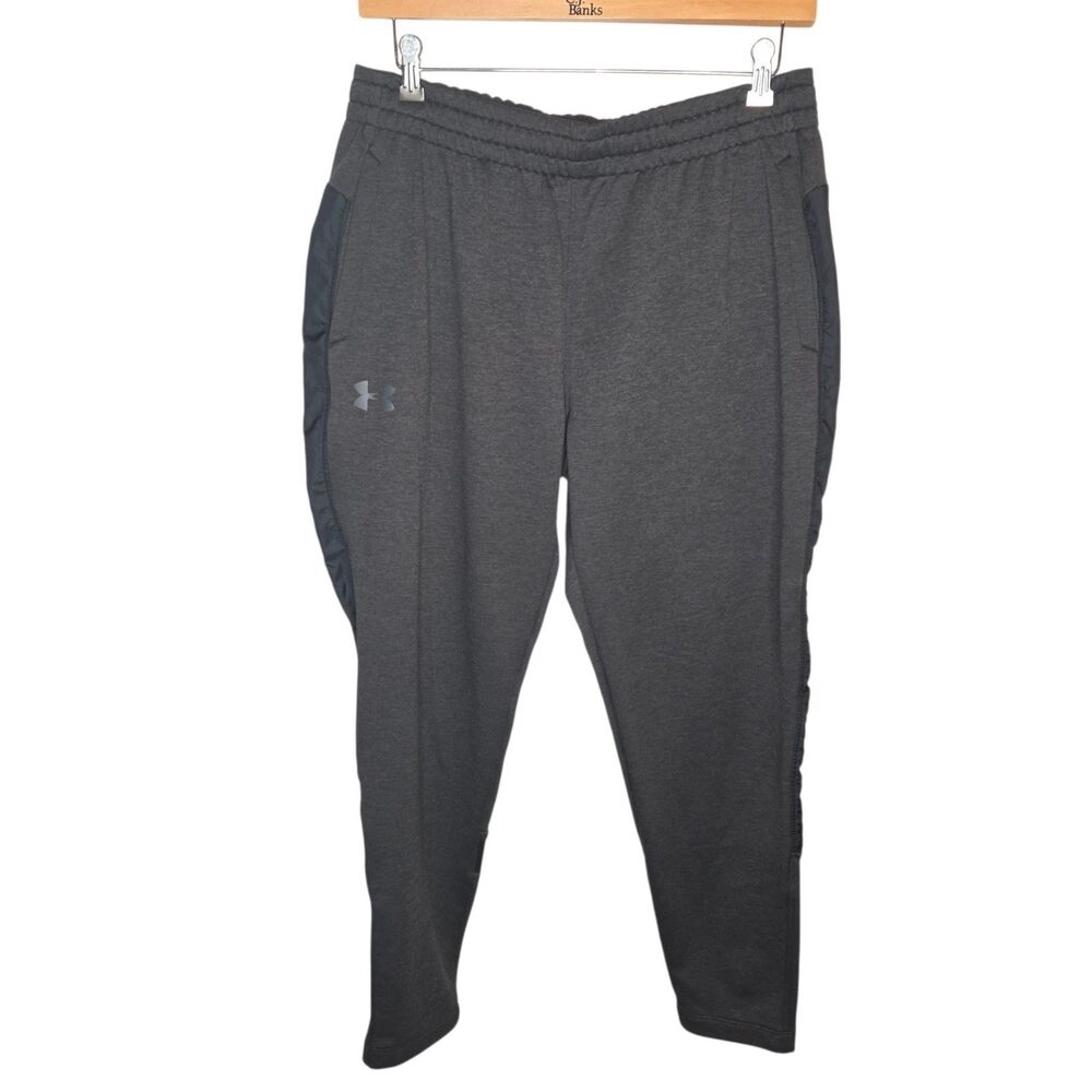 Under Armour ColdGear Gray Hybrid Joggers Sweatpants Men's Size XL Loose Fit